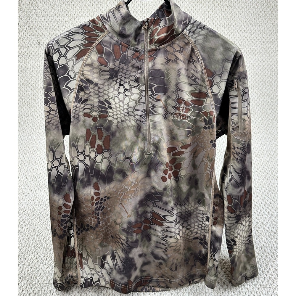 Kryptek Valhalla 1/4 Zip Pullover Mens S Highlander Camouflage Tactical Shirt